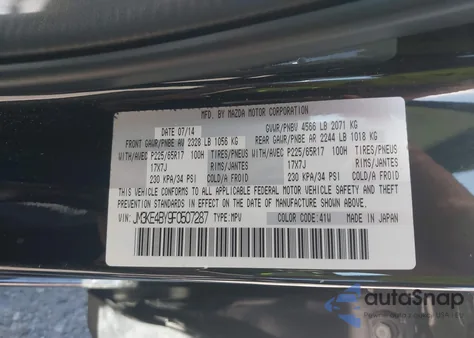 2015 Mazda Cx-5 Sport from USA, damaged, VIN JM3KE4BY9F0507287